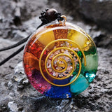 Chakra Multicolor Onyx Jade Pendant Necklace – Jewelry Gift Ideas — 3