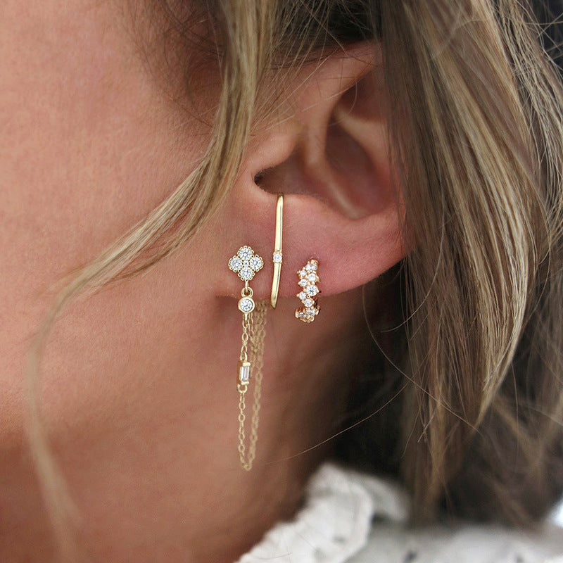 European And American Luxury Zircon Stud Earrings – Holiday Gift Ideas — 1