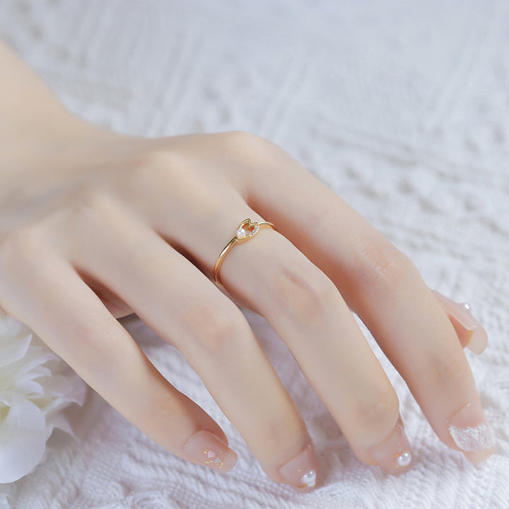 Women's New Simple Pearl Ring – Gifts for Her — 1