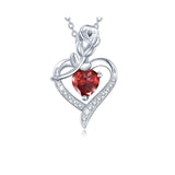 Women's Rose Heart Shape Diamond Pendant Necklace – Jewelry Gift Ideas — 4