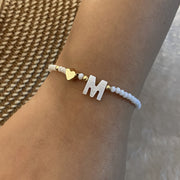 26 Letters White Shell Beaded Bracelet Women – Jewelry Gift Ideas — 19