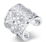 Fashion Silver Openwork Pattern Ring – Stylish Gifts — 2