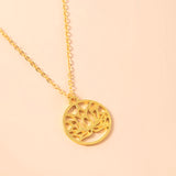 Gold Hollow Lotus Flower Pendant Necklace Zen – Jewelry Gift Ideas — 4
