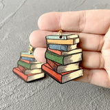 Geometric Rainbow Book Earrings Wooden For Women – Gifts for Her — 2