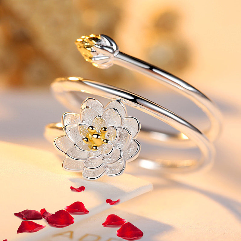Fashion Simple And Creative Lotus Ring Female – Stylish Gifts — 1