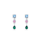 S925 Silver Rainbow Zircon Geometric Design – Jewelry Gift Ideas — 8