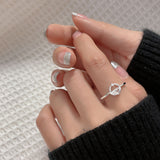 Round Geometric Semicircle Diamond Index Finger – Jewelry Gift Ideas — 1