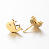 Water Jet Whale Stud Earrings Stainless Steel Net – Jewelry Gift Ideas — 4