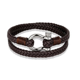 Navy Anchor Chain Genuine Leather Vachette Clasp – Jewelry Gift Ideas — 4