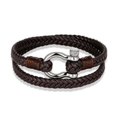 Navy Anchor Chain Genuine Leather Vachette Clasp – Jewelry Gift Ideas — 4