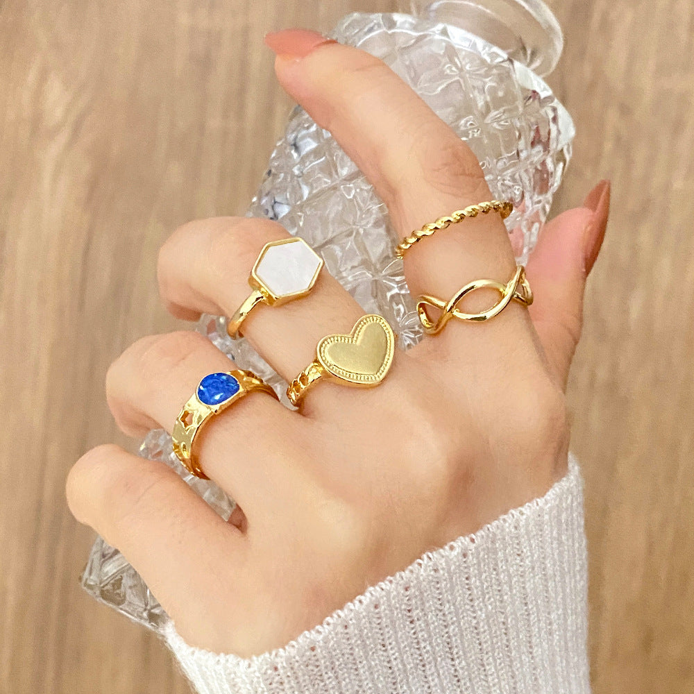 Women's Fashion Vintage Alloy With Diamond Chain Ring – Stylish Gifts — 1