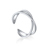 Sterling Silver Creative Simple X Cross Ring – Birthday Gifts — 2