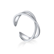 Sterling Silver Creative Simple X Cross Ring – Birthday Gifts — 2