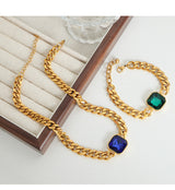 Cuban Link Chain Square Thick Straps Crystal – Jewelry Gift Ideas — 12