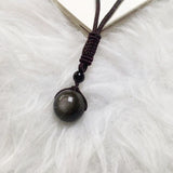 Crystal Natural Obsidian Single Bead Pendant – Jewelry Gift Ideas — 4