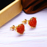 Anti Allergy Small Red Heart Earrings – Thoughtful Gifts — 5