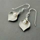Ancient Silver Leaf Flower Earrings – Stylish Gifts — 11
