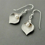 Ancient Silver Leaf Flower Earrings – Stylish Gifts — 11