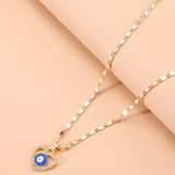 Retro Simple Diamond Hollow Out Love Eye Necklace – Jewelry Gift Ideas — 3
