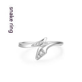 Sterling Silver Snake Ring Female Stackable Band Ring – Gifts for Her — 4