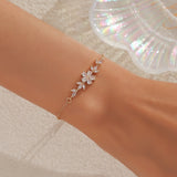 Diamond Flower Leaf Bracelet Niche Temperament – Jewelry Gift Ideas — 1