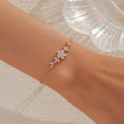 Diamond Flower Leaf Bracelet Niche Temperament – Jewelry Gift Ideas — 1