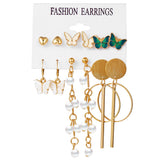 Creative Vintage Pearl Hoop Earrings Set – Stylish Gifts — 5