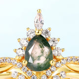 Women's Fashionable All-match S925 Silver Green Moss – Gifts for Her — 2