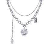 Hip Hop Style Round Card Letter Necklace Men – Jewelry Gift Ideas — 3