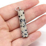 Natural Stone Semi-Precious Cylindrical Pendant – Jewelry Gift Ideas — 4