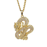 Chinese Dragon Set Zircon Pendant Necklace – Jewelry Gift Ideas — 4