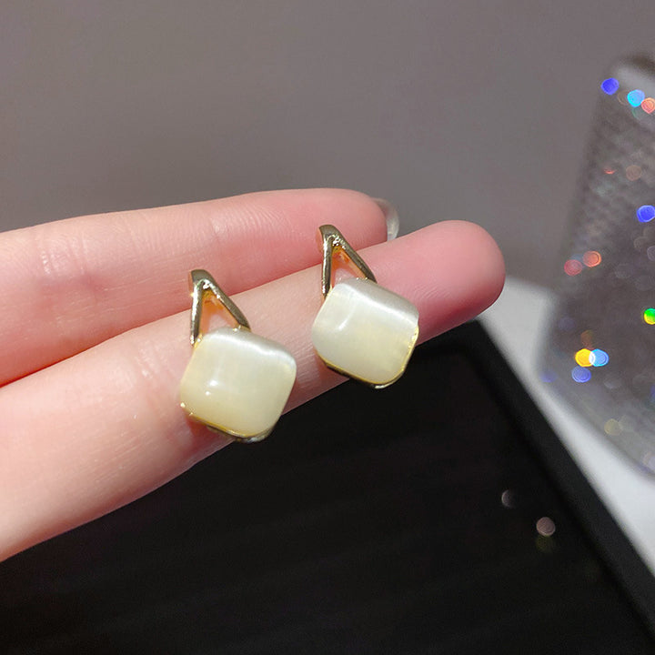 Simple Personality Studs Opal Earrings – Birthday Gifts — 1