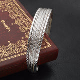 Antique Silver Plated Floral Thread Bracelet – Jewelry Gift Ideas — 4