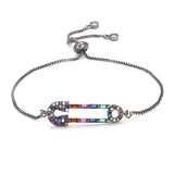Rainbow Pin Copper Gold Plated Zircon Bracelet – Jewelry Gift Ideas — 2