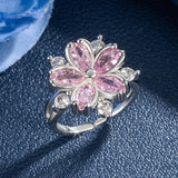 Exaggerated Plum Blossom Ring Flower Ring Female – Gifts for Her — 3