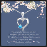 Love Heart Necklace Female Birthstones Peach – Jewelry Gift Ideas — 2