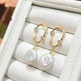 Fashion Simple Freshwater Pearl Vintage Ring Earrings – Stylish Gifts — 5