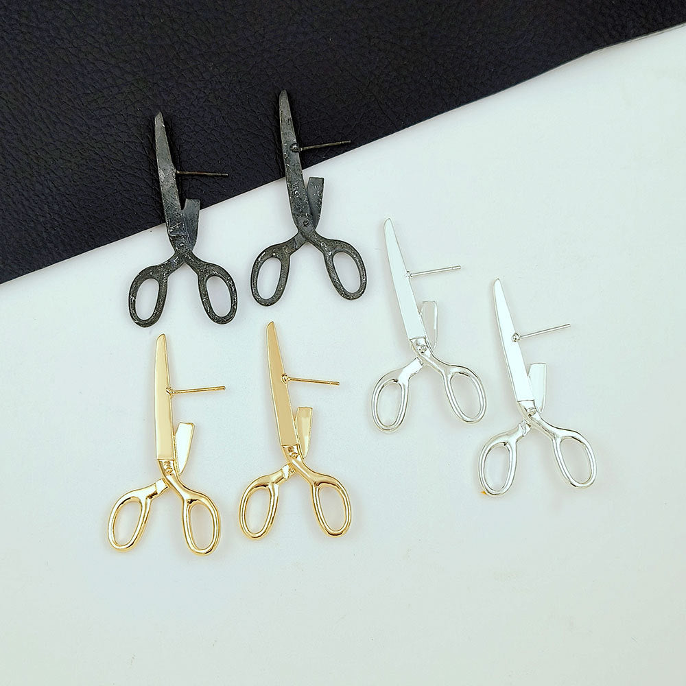 Retro Scissors Creative Personalized Ear Studs – Unique Gift Ideas — 1