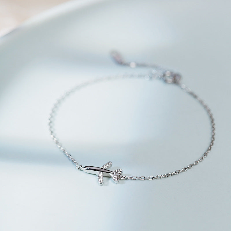 Versatile Simple Diamond Paper Airplane Bracelet – Jewelry Gift Ideas — 1