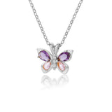 Purple Zircon Butterfly Necklace Micro Palette – Jewelry Gift Ideas — 3