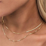 Female Titanium Steel Plated 18K Gold Necklace – Jewelry Gift Ideas — 1