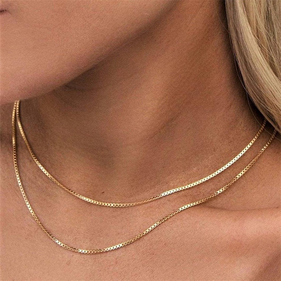 Female Titanium Steel Plated 18K Gold Necklace – Jewelry Gift Ideas — 1