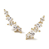 Micro Inlaid Zircon Olive Branch Leaves Ear Studs – Gifts for Her — 4