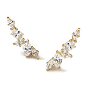 Micro Inlaid Zircon Olive Branch Leaves Ear Studs – Gifts for Her — 4