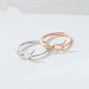 Sterling Silver Knotted Ring Female Niche Original – Gifts for Her — 1