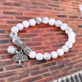 Vintage Frosted White Pine Bead Bracelet – Jewelry Gift Ideas — 3
