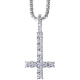 Full Diamond Cross Necklace Inverted Zircon – Jewelry Gift Ideas — 5