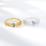 Women's Opal Moon Total Solar Eclipse Closed Ring – Gifts for Her — 2