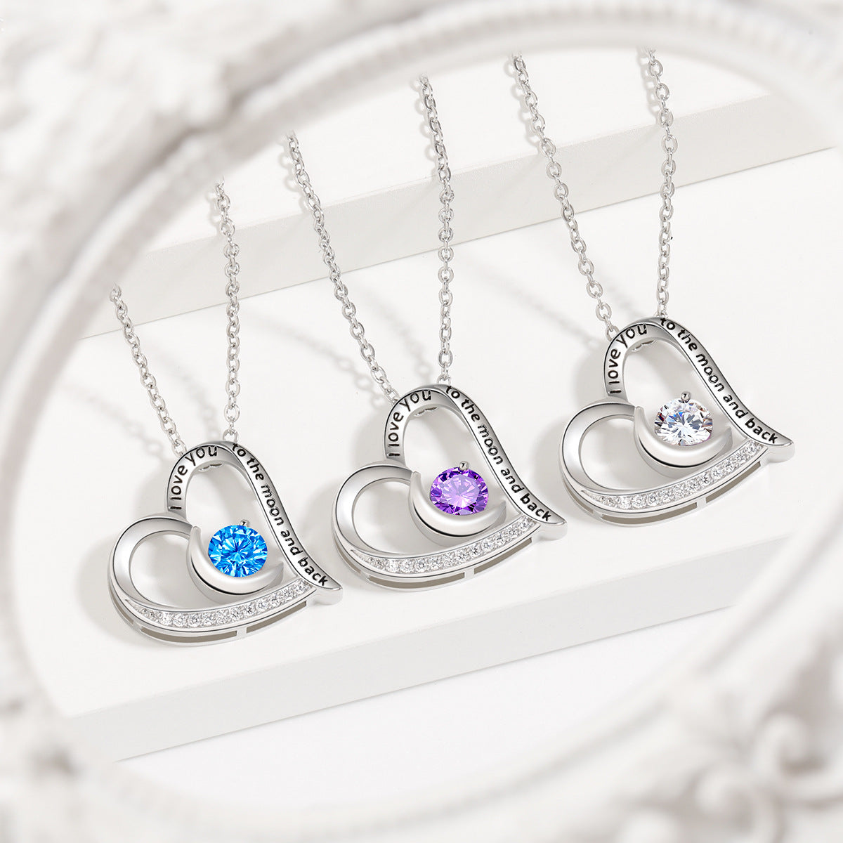 Love Necklace With Rhinestones And Letters Fashion – Gifts for Couples — 1