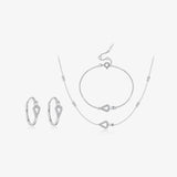 S925 Sterling Silver Simple Necklace Bracelet Ear – Jewelry Gift Ideas — 9